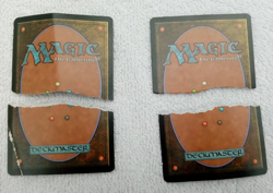 Rare Magic Rewards Squirrel and Beast tokens, Majorly Damaged, Vintage 1999 M:tG - Image 2