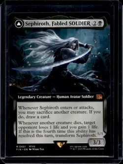 2025 Magic MTG Final Fantasy Sephiroth Fabled SOLDIER One-Winged Angel EA #0451 - Image 2