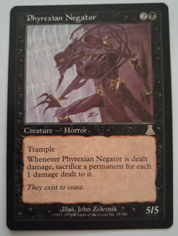 Phyrexian Negator LP/MP MTG Magic the Gathering Urza's Destiny Reserved List - Image 1