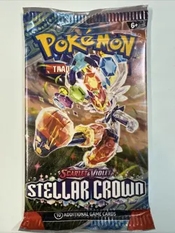 Pokemon TCG Stellar Crown Scarlet and Violet Booster Pack - SV07 New Sealed - Image 1