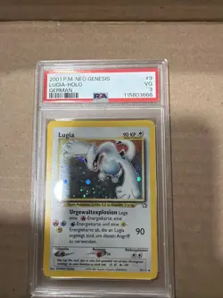 2001 POKEMON NEO GENESIS 9/111 LUGIA-HOLO VG GERMAN PSA 3 - Image 1