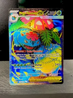 L👀K-2025 POKEMON MEG EN-MEGA EVOLUTION ULTRA RARE #155 MEGA VENUSAUR EX🔥CLEAN - Image 4