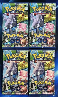 Pokemon 2022 Sword & Shield Pokemon Go Booster Pack Lot X4 SwSh TCG Nm M - Image 1