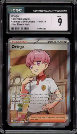 Pokemon Ortega Prismatic Evolutions Ultra Rare #141 CGC 9 Mint - Image 1