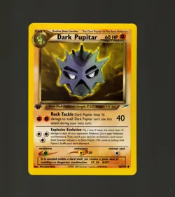 Dark Pupitar 1st Edition 38/105 Uncommon Neo Destiny Pokemon Vintage NM 2002 - Image 1