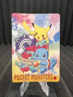 Pokemon Vintage Pocket Monsters Vending HOLO Prism Sticker Bandai 1999 Nintendo - Image 2