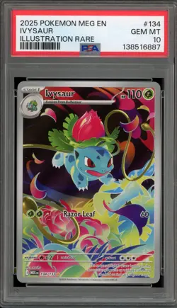 Pokemon Ivysaur Mega Evolution Illustration Rare #134 PSA 10 Gem Mint - Image 1