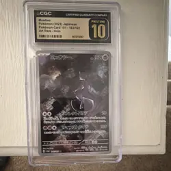Pokemon Mewtwo CGC Pristine 10 Art Rare Holo Japanese Scarlet & Violet 183/165 - Image 1