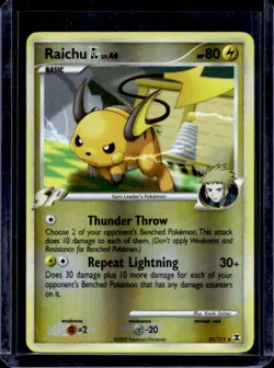 2009 Pokemon Platinum Rising Rivals Raichu Reverse Holo #31/111 - Image 1