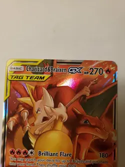 Pokemon TCG Charizard & Braixen GX Holo Ultra Rare Cosmic Eclipse 22/236 - Image 2