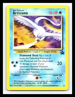 💥 ARTICUNO # 22 Vintage WOTC Black Star Promo (1999) Pokemon the Movie 2000 - Image 1