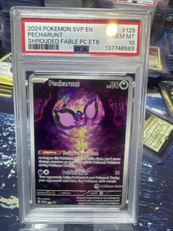 2024 POKEMON SVP EN-SV BLACK STAR PROMO #129 PECHARUNT PSA 10 🔥 POKEMON CENTER - Image 1
