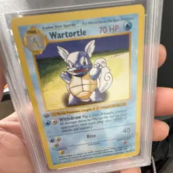 Pokemon TCG Wartortle 1st Edition Base Set Shadowless PSA 7 042/102 Uncommon - Image 4
