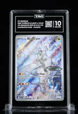 Pokemon N's Reshiram 167/159 SV Journey Together Rare Holo TAG 10 English #02 - Image 1