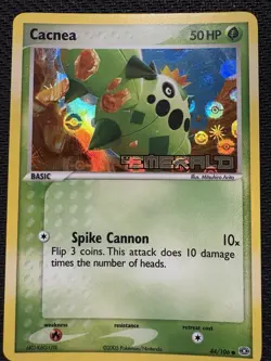 Pokemon TCG Cacnea EX Emerald Reverse Holo Stamped 44/106 Pokeball LP Excellent - Image 1