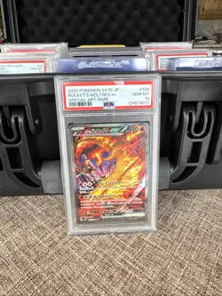 2025 POKEMON JAPANESE SV10-SPECIAL ART RARE #124 TEAM ROCKET'S MOLTRES EX PSA 10 - Image 1