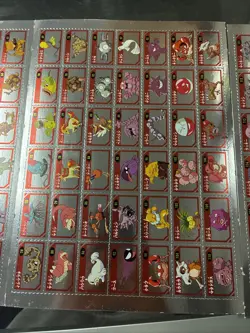 Full Set Of 151 Japanese Pokemon Rock Paper Scissors Punch Outs Uncut Sheet - Image 4