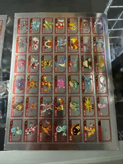 Full Set Of 151 Japanese Pokemon Rock Paper Scissors Punch Outs Uncut Sheet - Image 5