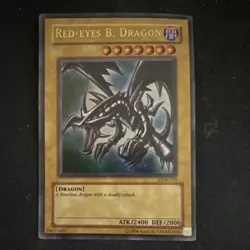 Konami Yu-Gi-Oh! TCG Red-Eyes B. Dragon Blue Eyes Ultra Rare Unlimited LOB-070 - Image 1