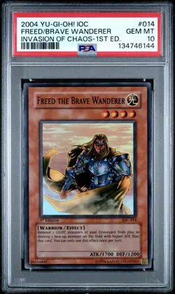 Freed The Brave Wanderer IOC-014 1st Edition Super Rare Yugioh PSA 10 *144 - Image 1
