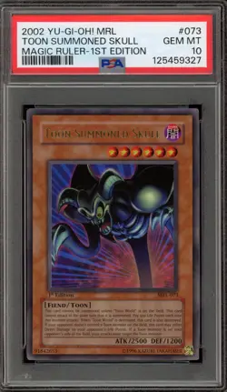 Yu-Gi-Oh! Toon Summoned Skull Magic Ruler 1st Edition Ultra Rare MRL-073 PSA 10 - Image 1