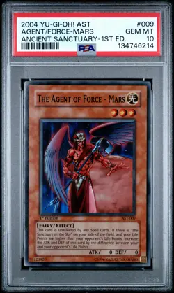 The Agent Of Force-mars AST-009 1st Edition Super Rare Yugioh PSA 10 *214 - Image 1