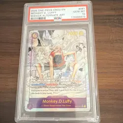 One Piece CCG Monkey D. Luffy EB02-061 Secret Rare Foil Alt Art set PSA 10 - Image 1