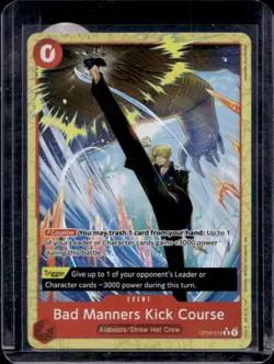 2025 One Piece The Best Vol 2 Bad Manners Kick Course Alt Art Rare #OP04-016 - Image 1