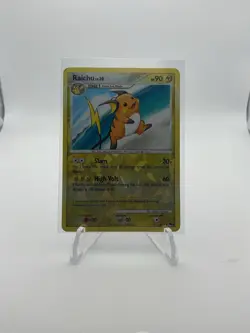 Pokemon TCG Raichu 2009 Pop Series 9 Cracked Ice Reverse Holo Card 3/17 - Image 1