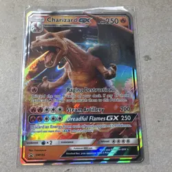Pokemon Charizard GX Full Art Promo Holo Dragon Card SM195 250 HP 2019 - Image 1