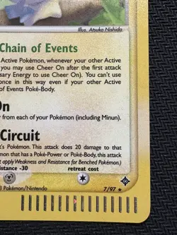 Pokemon TCG Minun EX Dragon 7/97 Holo Rare Lightly Played LP NM Condition Card - Image 4