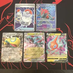 Pokemon 5 Card Lot - EX, V, Full Art Ultra Rares NM - Image 1