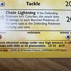 Electrode 18/64 Jungle Non Holo Rare Vintage Pokemon TCG Card WoTC 1999 NM - Image 5