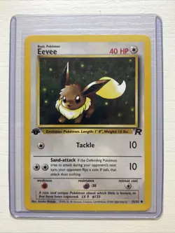 Eevee - 55/82 - Pokemon Team Rocket 1st Edition Card NM - Image 1