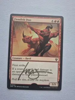 Fiendish Duo Murders at Karlov Manor Commander Rare Signed Artist Proof MTG - Image 1