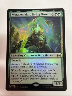 MTG Mutagen Man, Living Ooze Foil Teenage Mutant Ninja Turtles #124 Rare - Image 1
