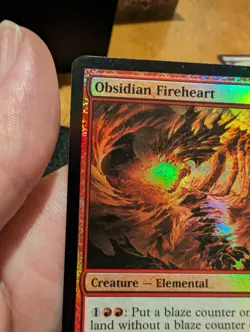 Magic: The Gathering Obsidian Fireheart Foil Red Rare 4/4 - Image 2