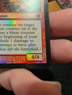 Magic: The Gathering Obsidian Fireheart Foil Red Rare 4/4 - Image 4