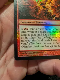 Magic: The Gathering Obsidian Fireheart Foil Red Rare 4/4 - Image 5