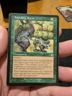 Magic: The Gathering Saproling Burst Rare Nemesis Enchantment 113/143 Green - Image 1