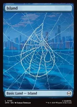 Lot of 20x Island #190 - SPM Marvels Spider-Man- MTG Magic FULL ART Land NM - Image 1