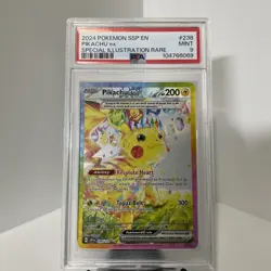 2024 POKEMON SSP EN-SURGING SPARKS SPECIAL ILLUSTRATION RARE PIKACHU EX PSA 9 - Image 3