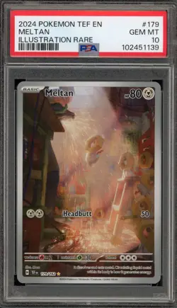 Pokemon Meltan Temporal Forces Illustration Rare #179 PSA 10 Gem Mint - Image 1