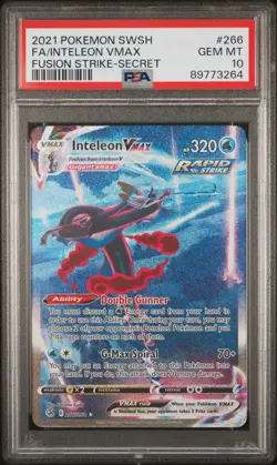 Inteleon VMAX # 266/264 Alt Art | Pokemon TCG 2021 Fusion Strike | PSA 10 GEM MT - Image 1