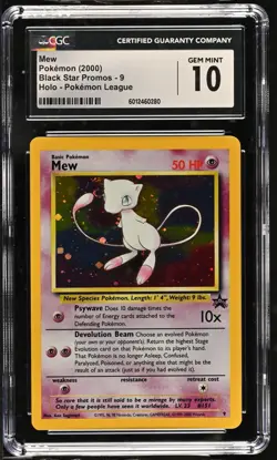 Mew # 9 Holo Pokemon League Black Star Promo 2000 CGC Gem Mint 10 - Image 1