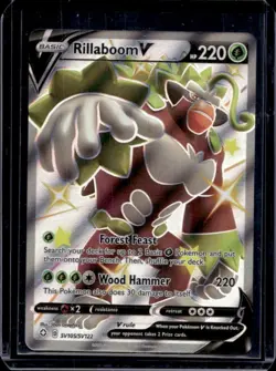 2021 Pokemon SWSH Shining Fates Rillaboom V Shiny Vault #SV105/SV122 - Image 1