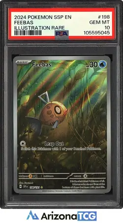 Pokemon 2024 Feebas 198/191 Illustration Rare Surging Sparks GEM MINT PSA 10 - Image 1
