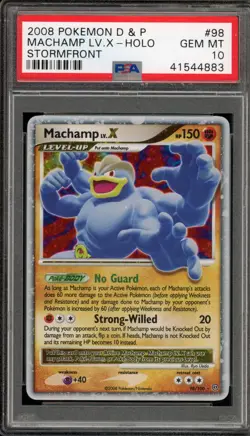 Pokemon Machamp Lv.X Stormfront Holo Ultra Rare #98 PSA 10 Gem Mint - Image 1