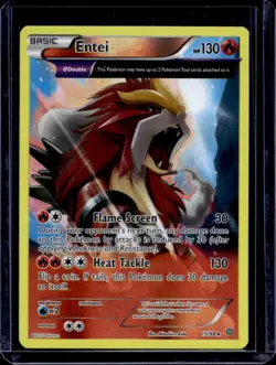 2015 Pokemon XY Ancient Origins Entei Reverse Holo #15/98 - Image 1