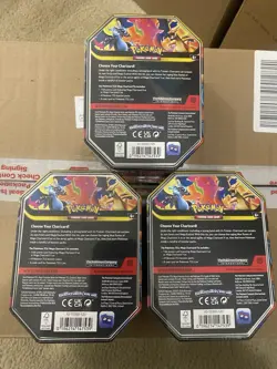 Pokemon TCG Mega Charizard X + Y ex Tins LOT OF 3 Brand New/Factory Sealed - Image 5